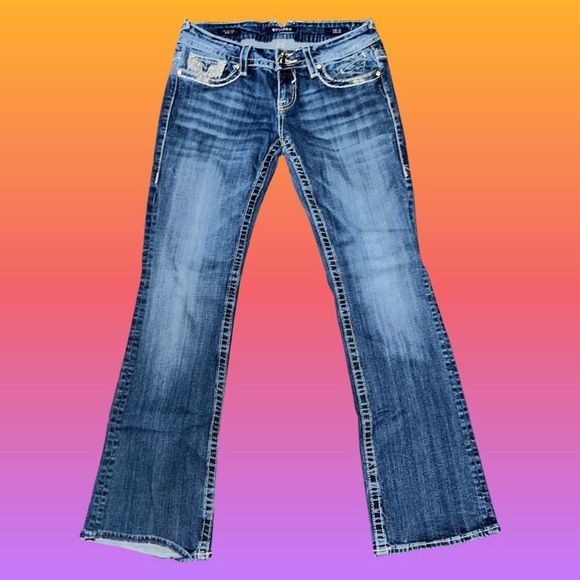 Vigoss Chelsea Bootcut Mid Rise Jeans Size 7/8 28x30 - Picture 3 of 5